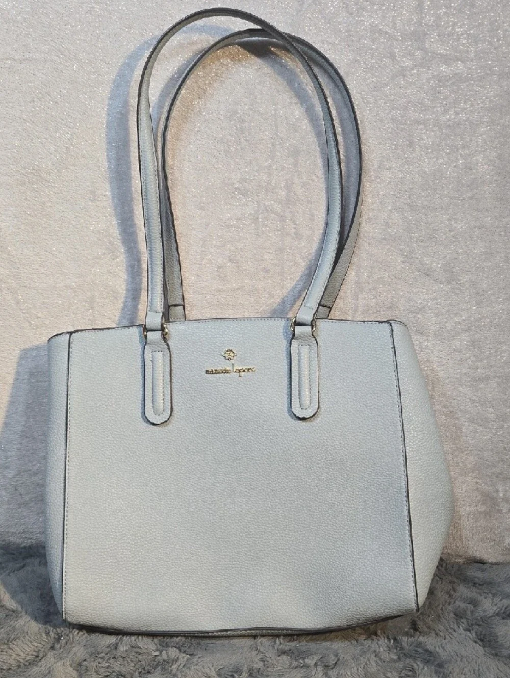Nanette Lepore Light Powder Blue Pebbled Tote